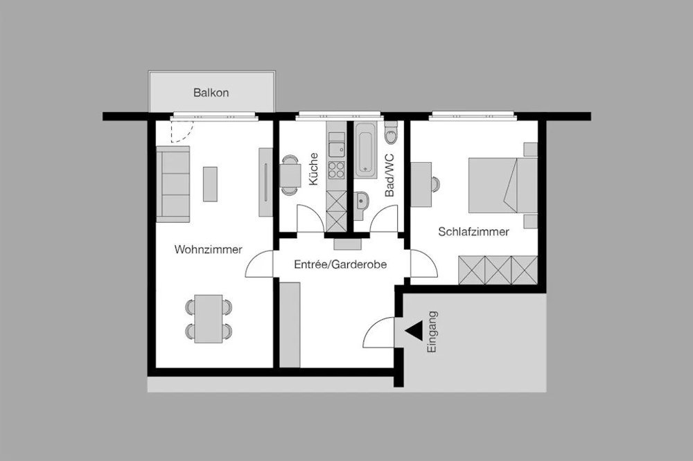 1 rooms Apartment for rent in Zurich - image 1/8