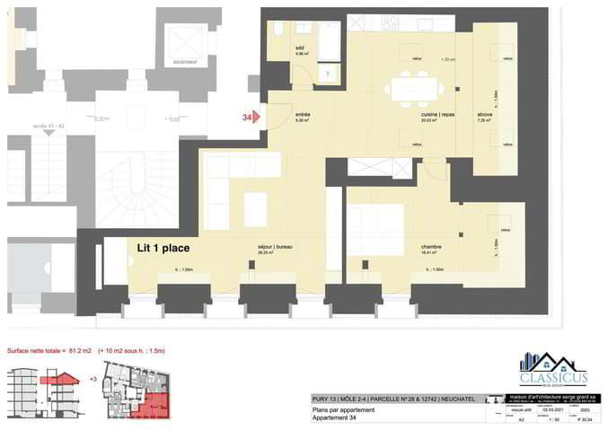 Appartement 2.5 pièces à louer à Neuchâtel - image 1/8