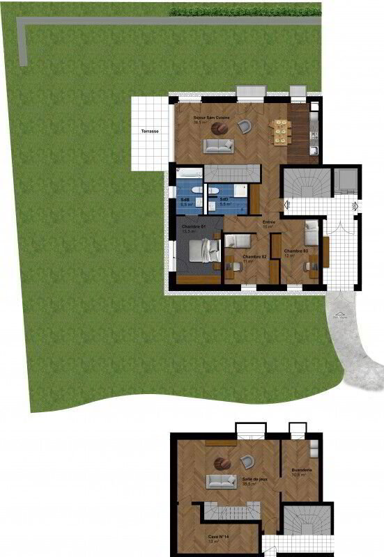 5 Zimmer Wohnung zum verkaufen in Satigny - Bild 1/7