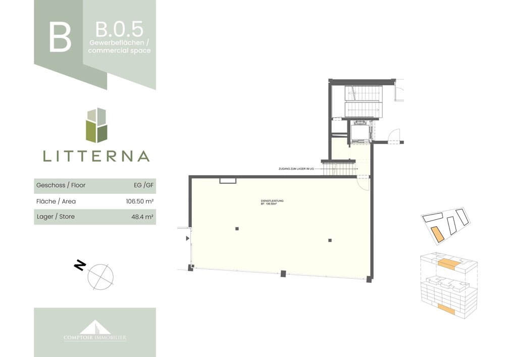 null rooms Office & Commercial for rent in Visp - image 1/11