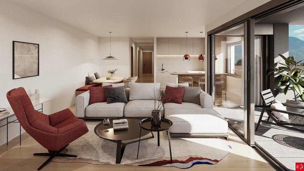 3 Zimmer Wohnung zum verkaufen in Conthey - Bild 1/7