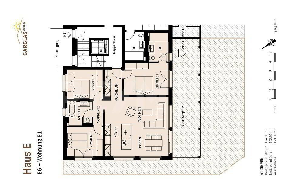 4.5 Zimmer Wohnung zum verkaufen in Schiers - Bild 1/10