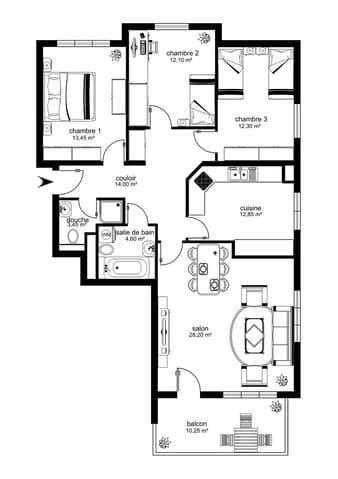 5.5 Zimmer Wohnung zum verkaufen in Onex - Bild 1/11