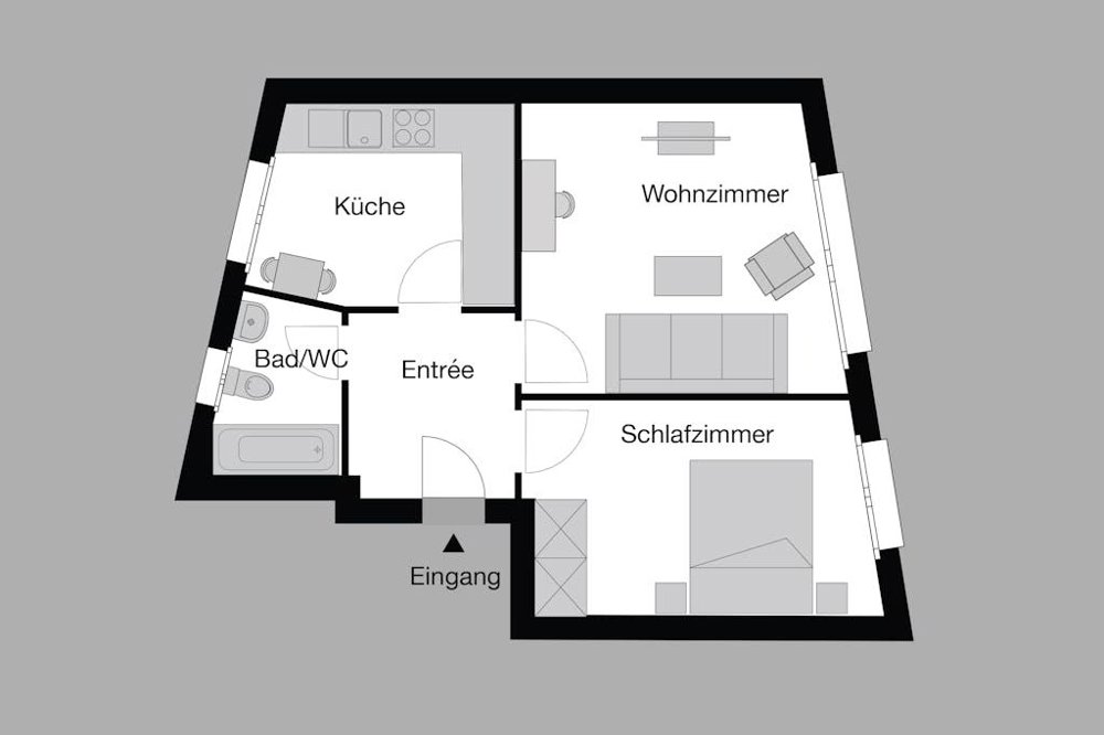1 rooms Apartment for rent in Zürich - image 1/8