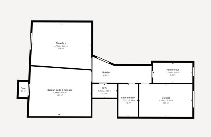 3 rooms Apartment for rent in Geneva - image 1/8
