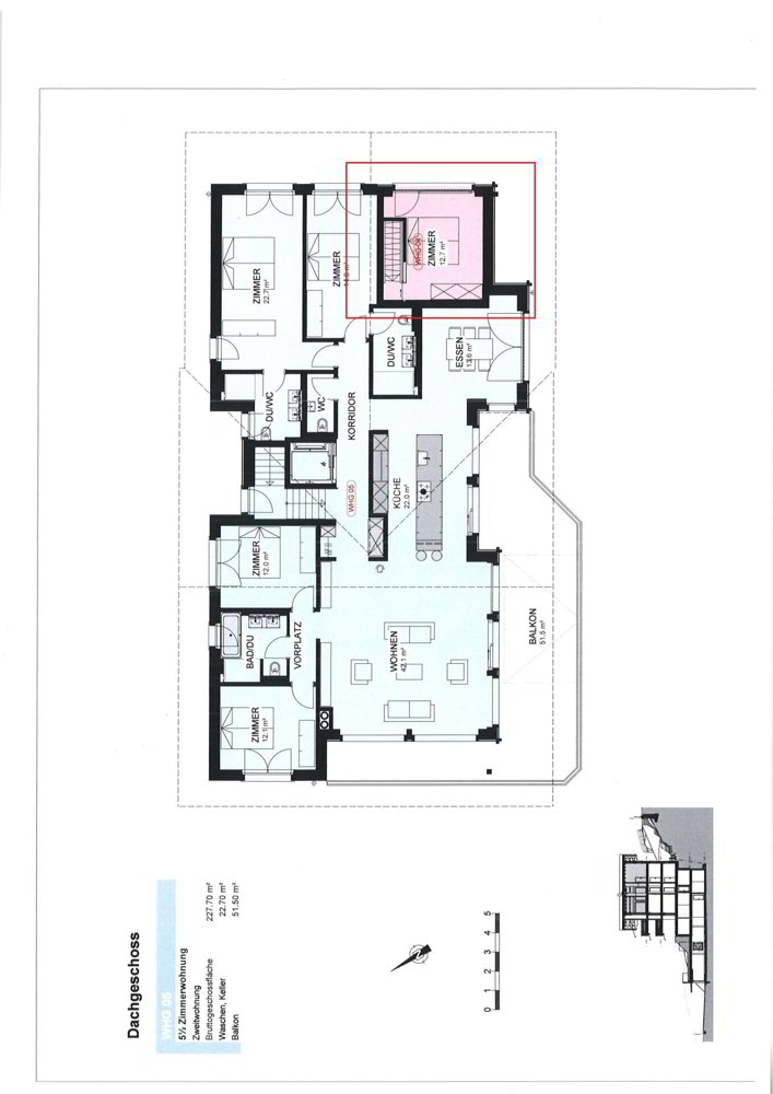 4.5 Zimmer Wohnung zum verkaufen in Saas im Prättigau - Bild 1/16