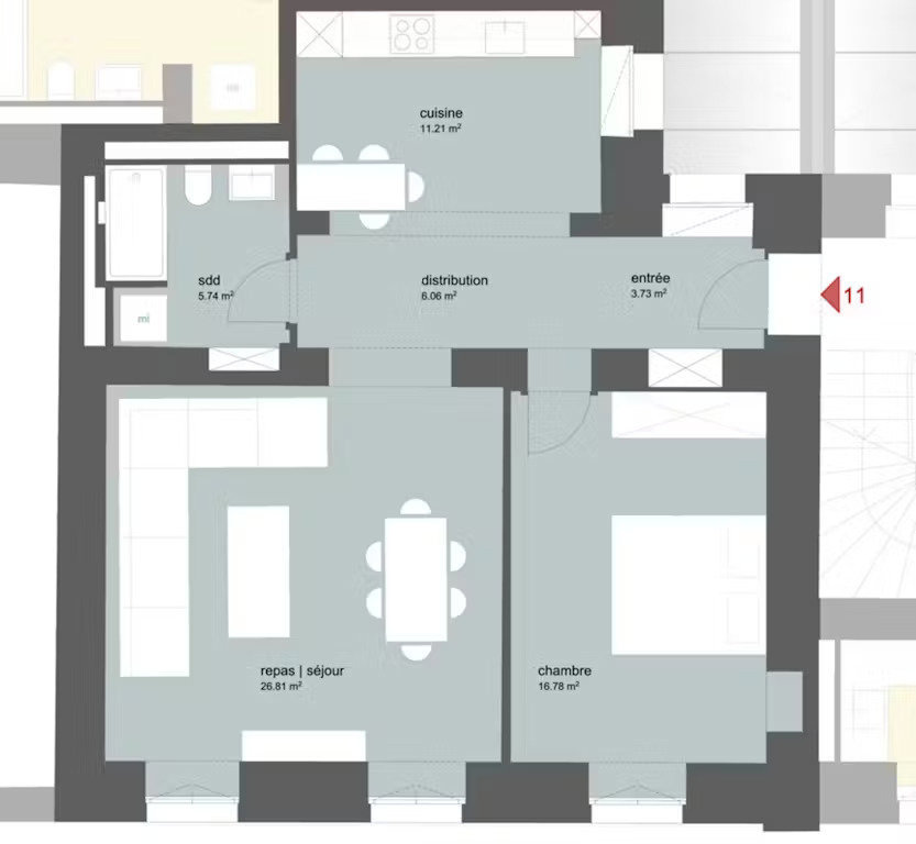 Appartement 1 pièces à louer à Neuchâtel - image 1/8