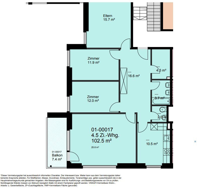 4 rooms Apartment for rent in Langwiesen - image 1/10
