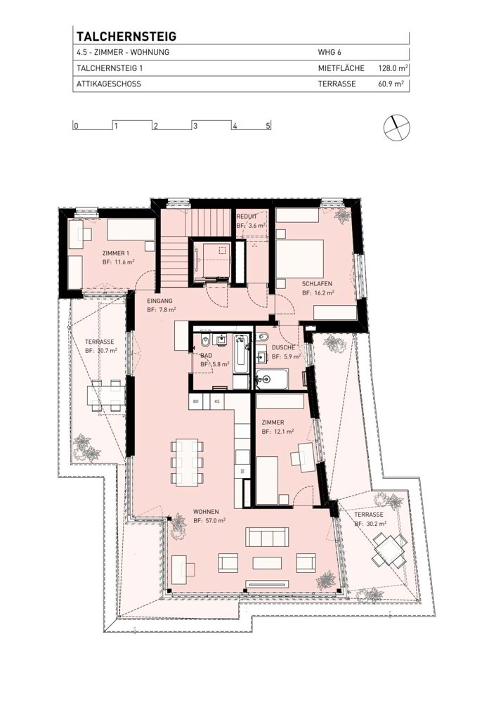 4.5 rooms Apartment for rent in Zurich - image 1/15