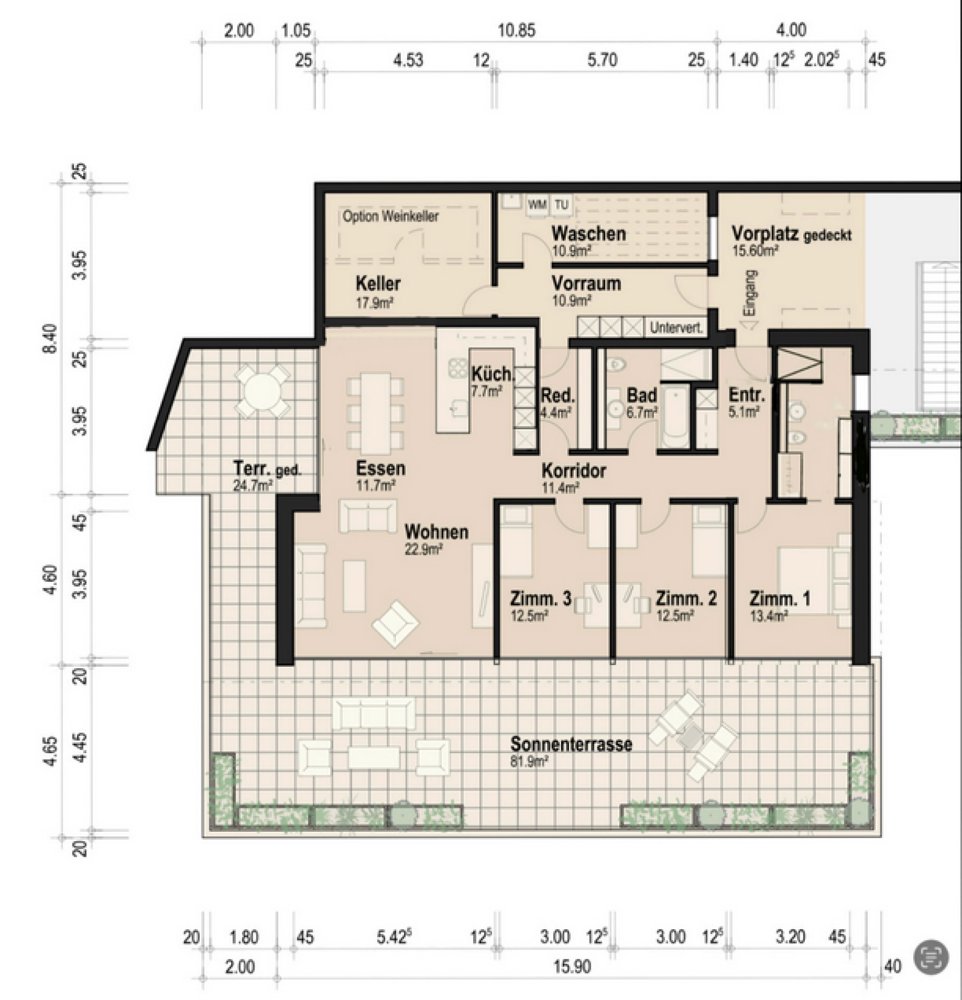 4.5 Zimmer Wohnung zum verkaufen in Safnern - Bild 1/10
