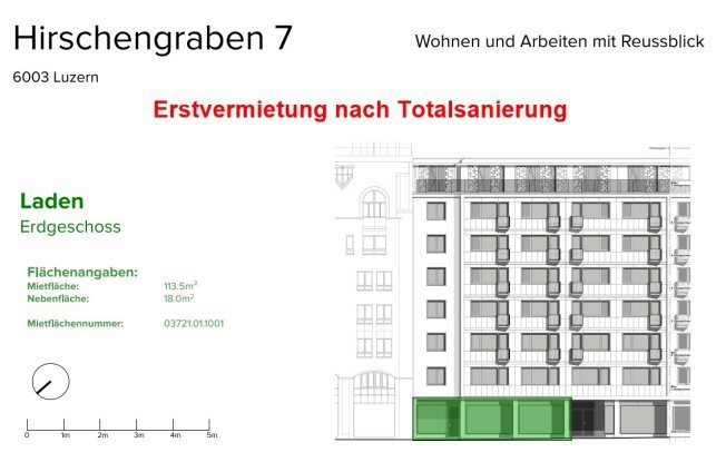 null Zimmer Büro zu vermieten in Luzern - Bild 1/1