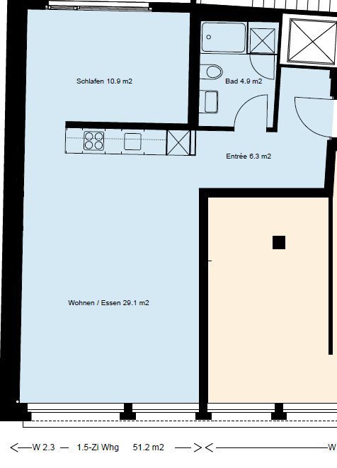 1.5 rooms Apartment for rent in Basel - image 1/9