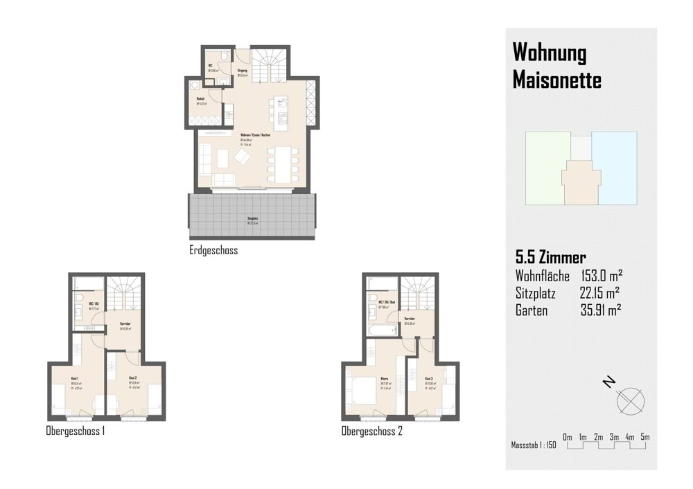 5.5 Zimmer Wohnung zum verkaufen in Kradolf - Bild 1/7