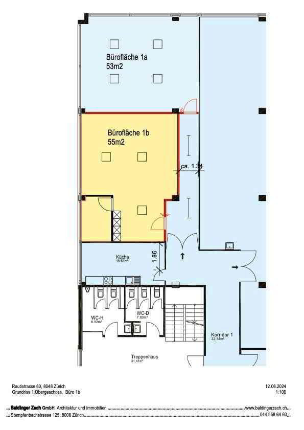 Ufficio & Commercio di 1.5 locali in affitto a Zürich - immagine 1/7