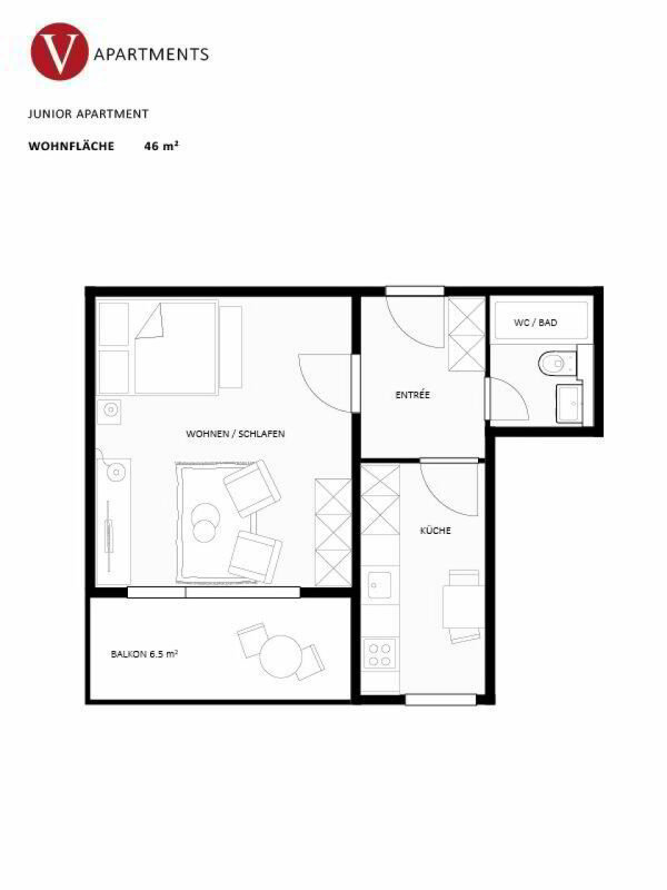 1 rooms Apartment for rent in Winterthur - image 1/8