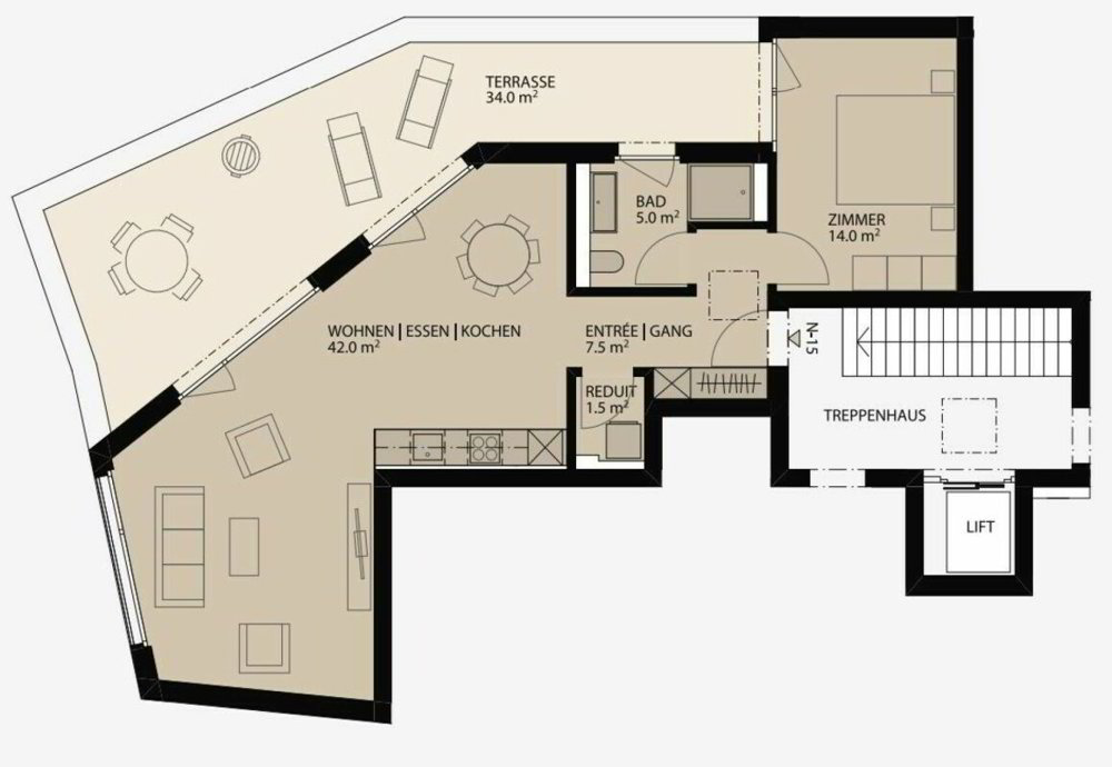 2 rooms Apartment for rent in Winterthour - image 1/11