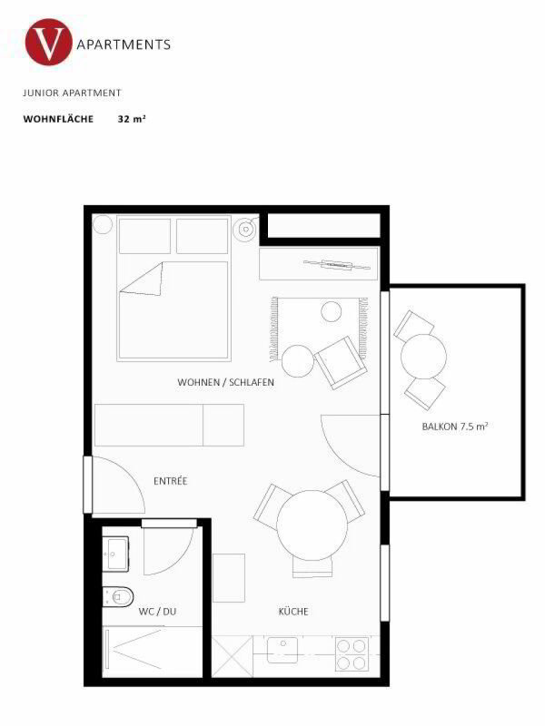 1 rooms Apartment for rent in Winterthur - image 1/7