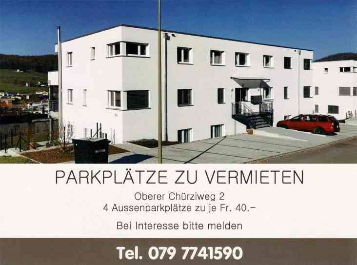 null Zimmer Parkplatz, Garage zu vermieten in Gelterkinden - Bild 1/1