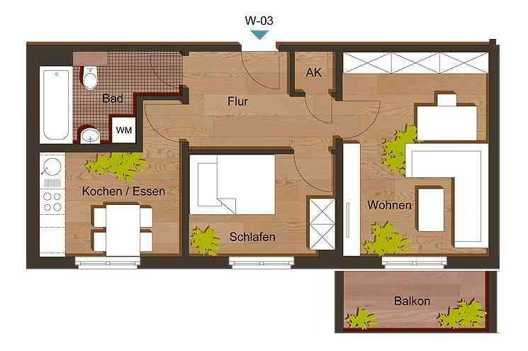 Appartement 2 pièces à louer à Zurigo - image 1/6