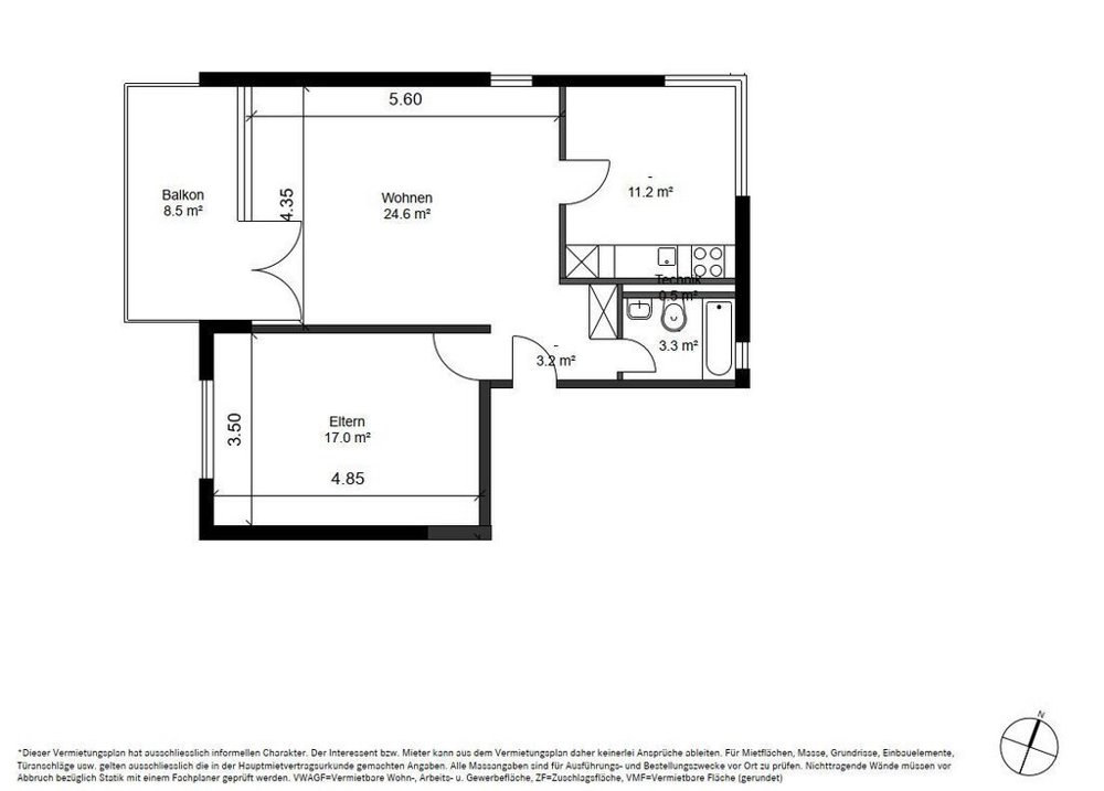 2.5 Zimmer Wohnung zu vermieten in Speicher - Bild 1/11