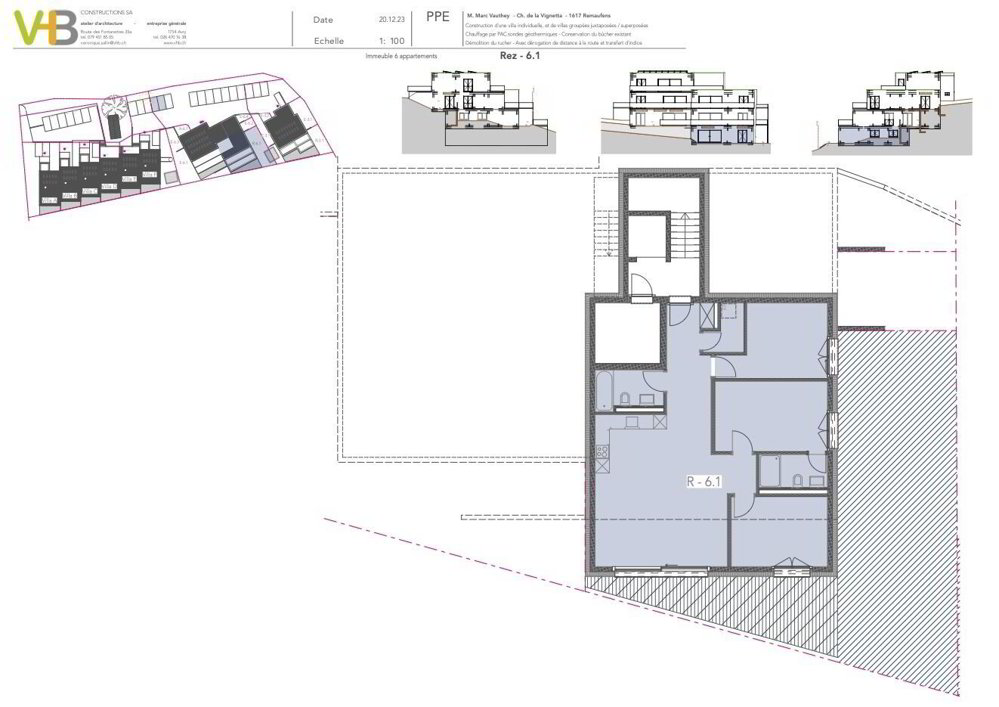 4.5 Zimmer Wohnung zu vermieten in Remaufens - Bild 1/6