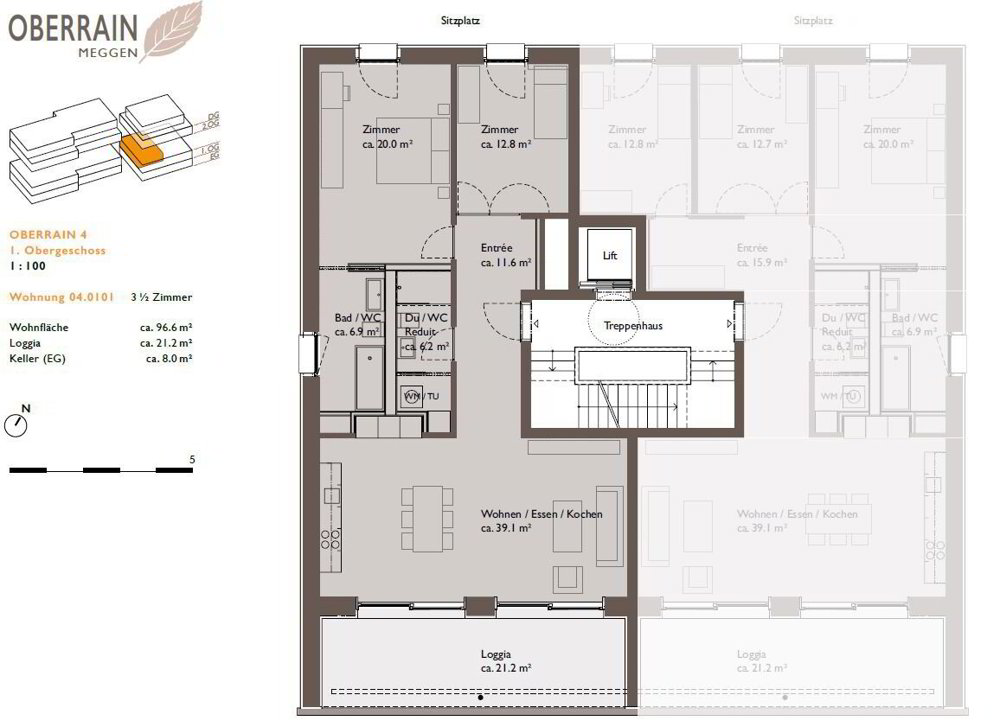 3.5 Zimmer Wohnung zu vermieten in Meggen - Bild 1/14