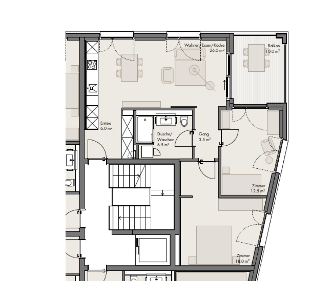 Appartement 3.5 pièces à louer à Zürich - image 1/6