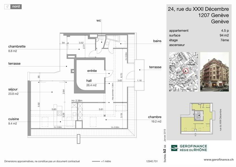 4.5 Zimmer Wohnung zu vermieten in Geneva - Bild 1/2
