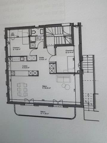 3.5 Zimmer Wohnung zum verkaufen in Yverdon-les-Bains - Bild 1/4