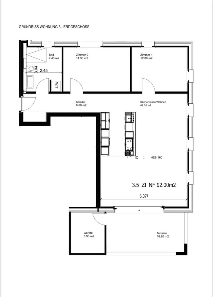 3.5 Zimmer Wohnung zu vermieten in Salmsach - Bild 1/5