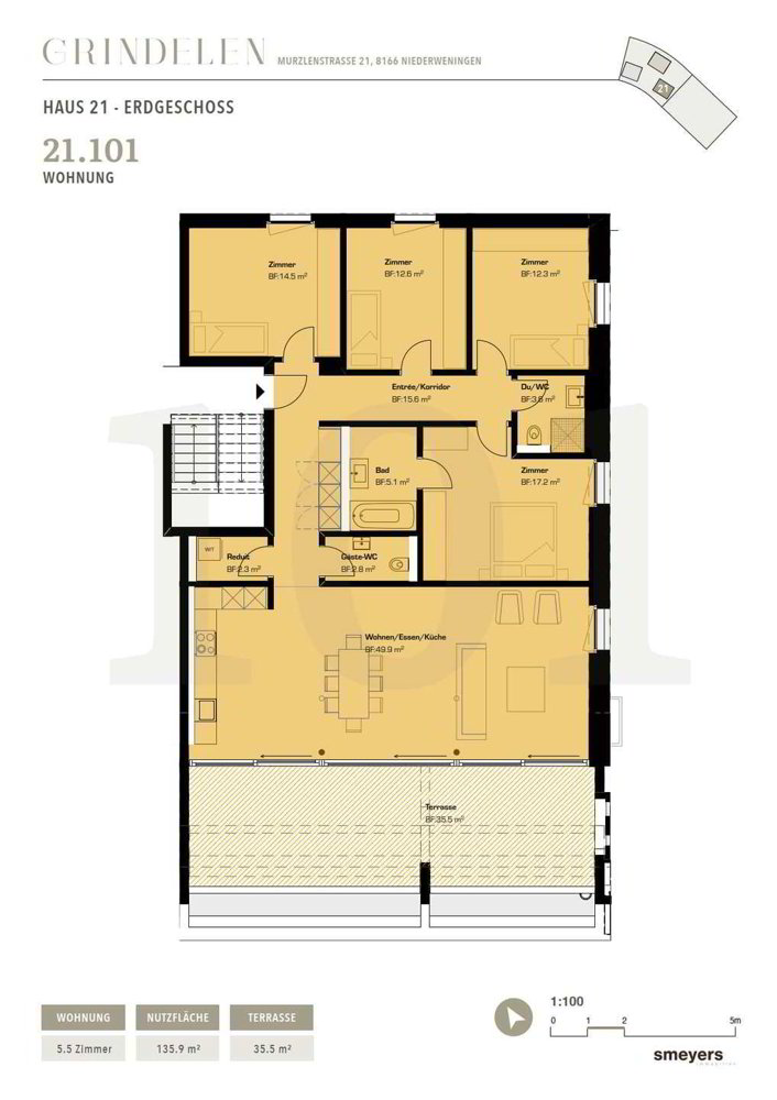 5.5 rooms Apartment to buy in Niederweningen - image 1/13
