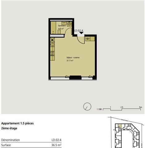 Appartement 1.5 pièces à louer à Delémont - image 1/5