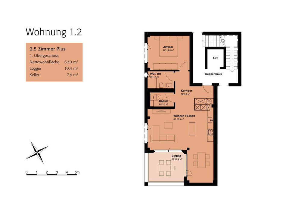 2.5 Zimmer Wohnung zu vermieten in Emmetten - Bild 1/4