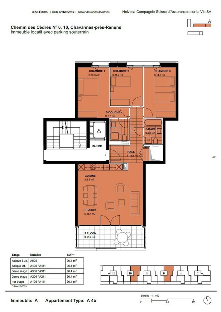 Appartamento di 4 locali in affitto a Chavannes-près-Renens - immagine 1/11