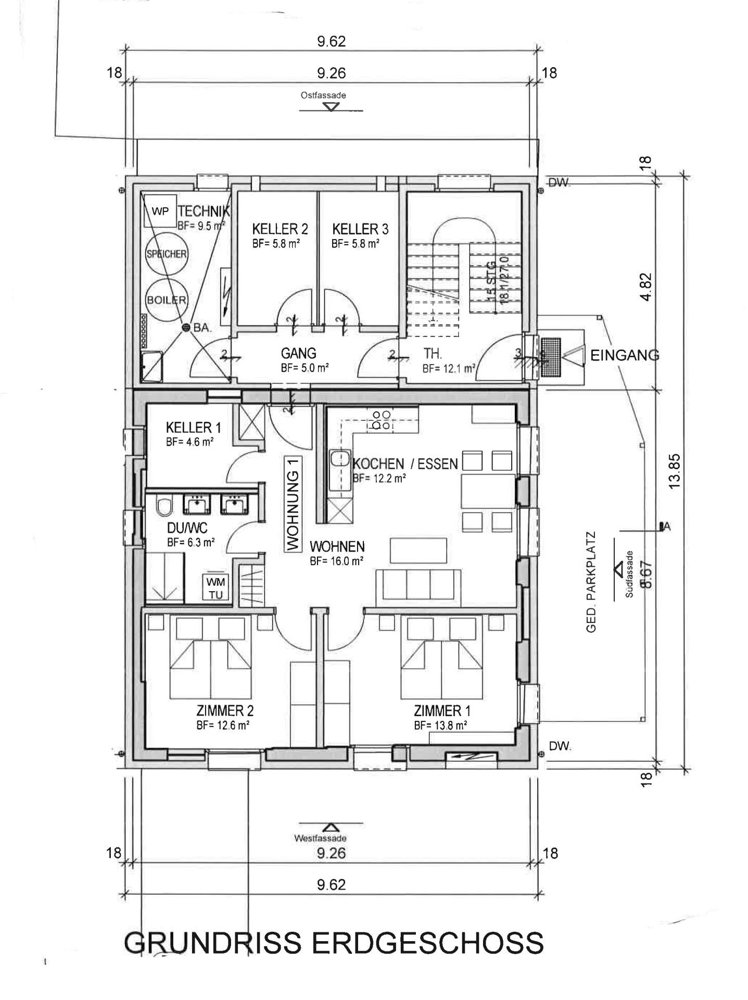 4.5 Zimmer Wohnung zum verkaufen in Rona - Bild 1/7