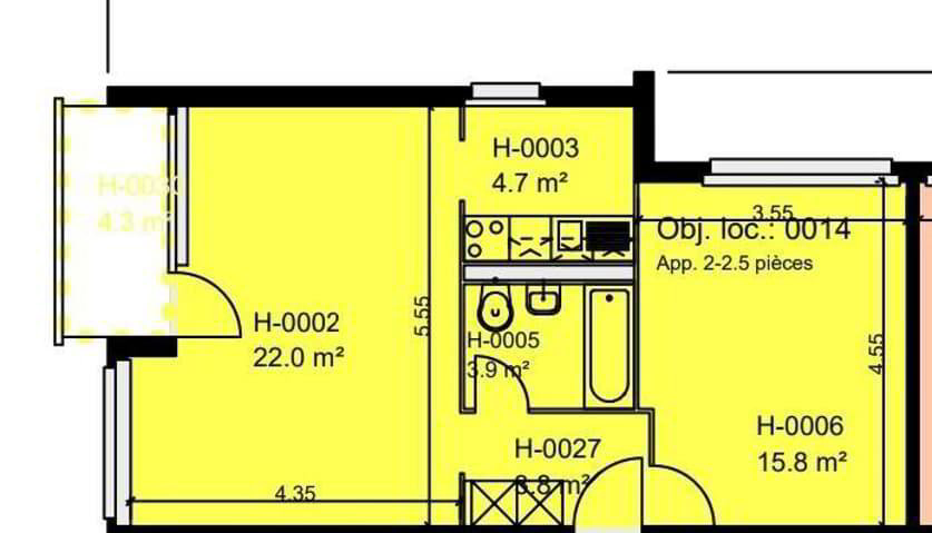 Appartamento di 2 locali in affitto a Neuchâtel - immagine 1/8