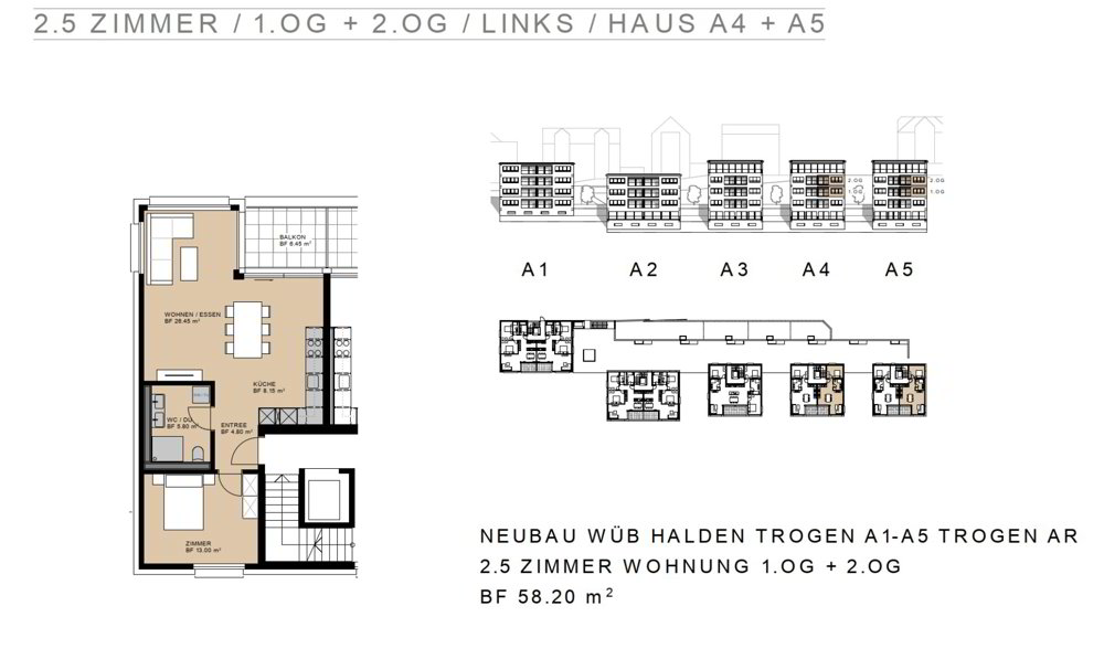 2.5 Zimmer Wohnung zu vermieten in Trogen - Bild 1/10