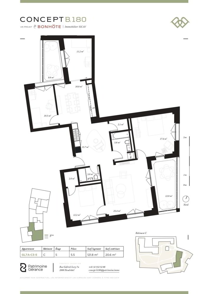 Appartamento di 5.5 locali in affitto a Neuchâtel - immagine 1/6