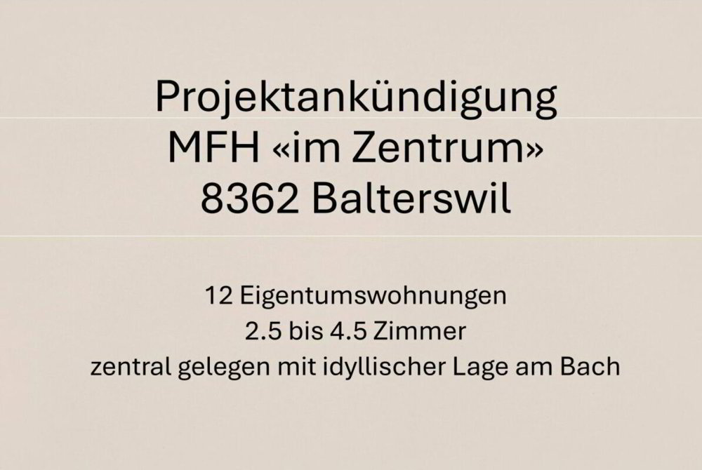 null Zimmer Haus zum verkaufen in Balterswil - Bild 1/1