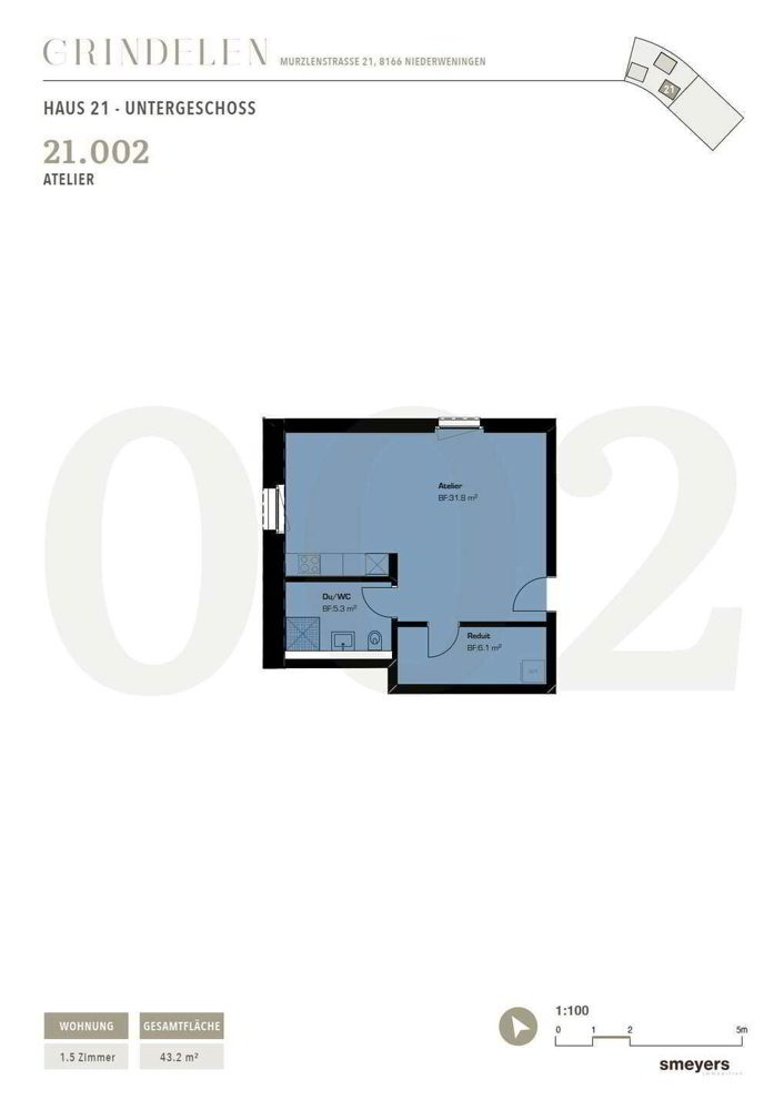 1.5 rooms Apartment to buy in Niederweningen - image 1/12