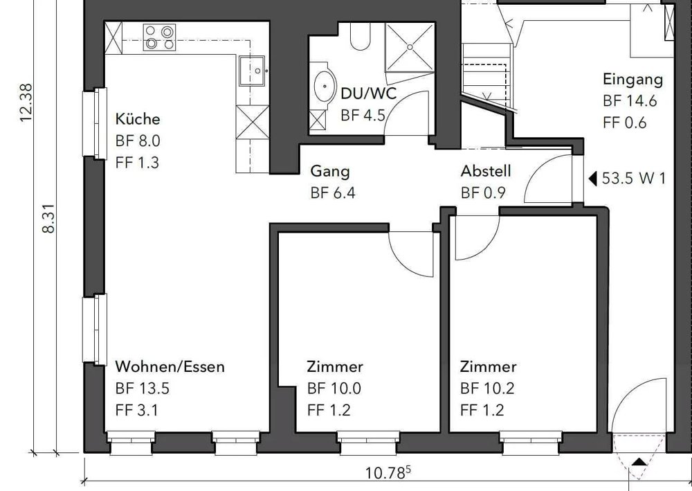 3.5 Zimmer Wohnung zu vermieten in Arbon - Bild 1/8