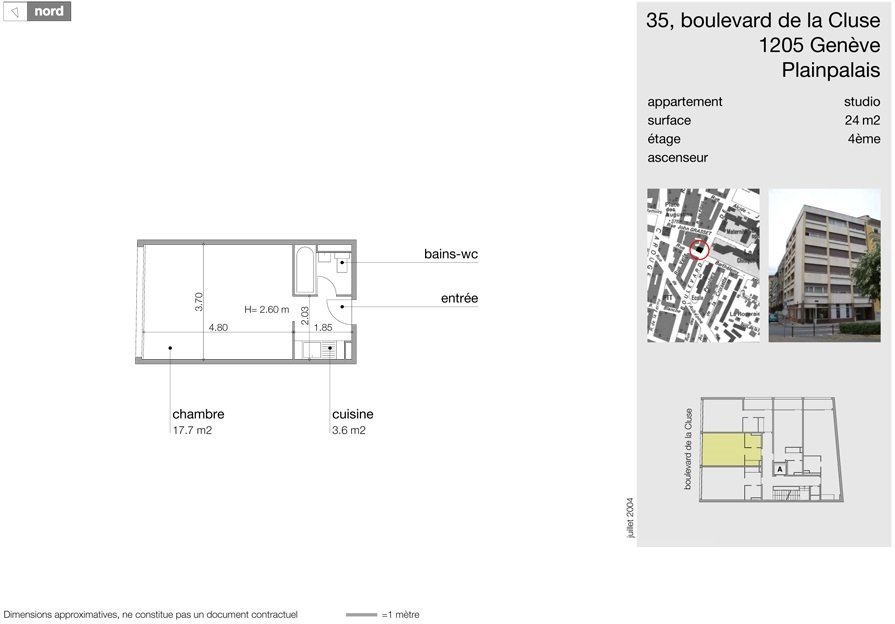 1.5 Zimmer Wohnung zu vermieten in Genève - Bild 1/8