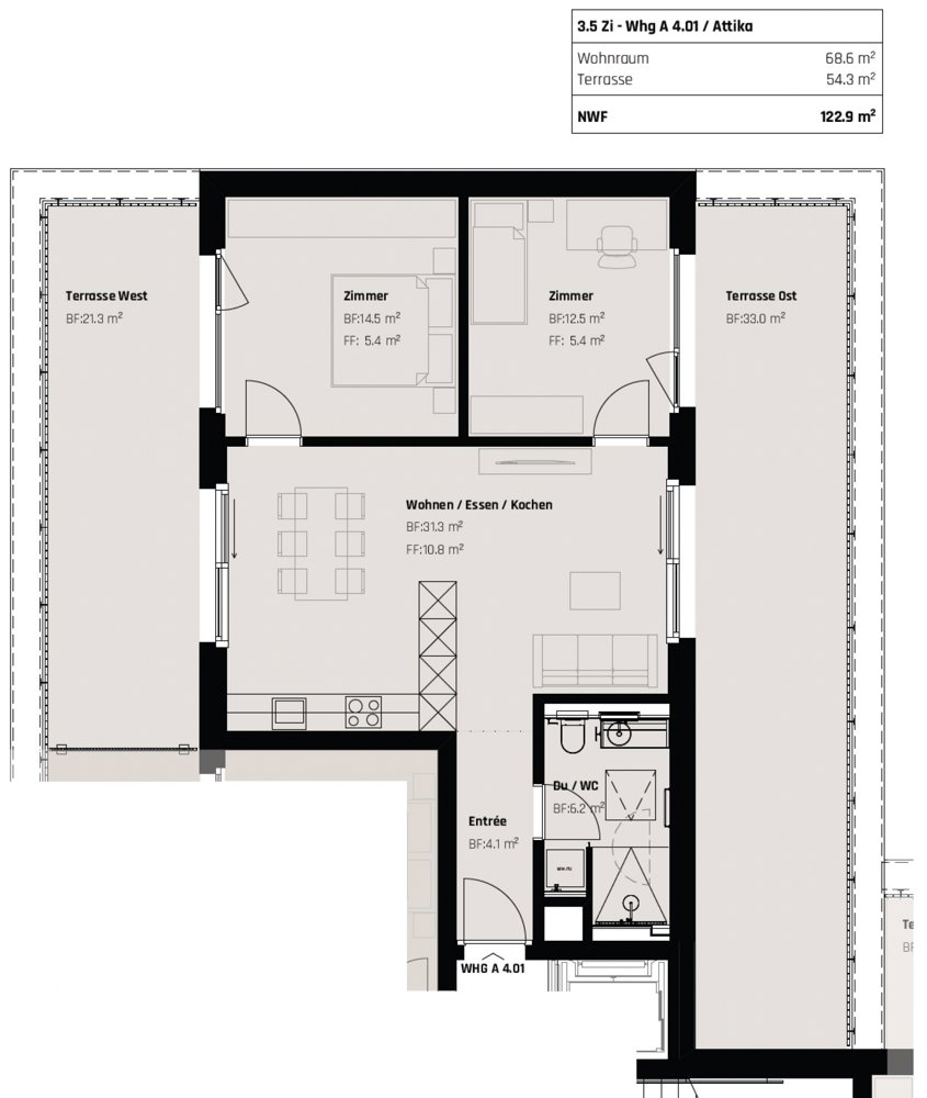 3.5 Zimmer Wohnung zu vermieten in St. Gallen - Bild 1/12