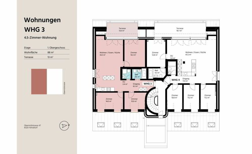Appartement 4 pièces à louer à Fehraltorf - image 1/6