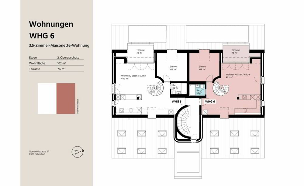 Appartement 3 pièces à louer à Fehraltorf - image 1/8