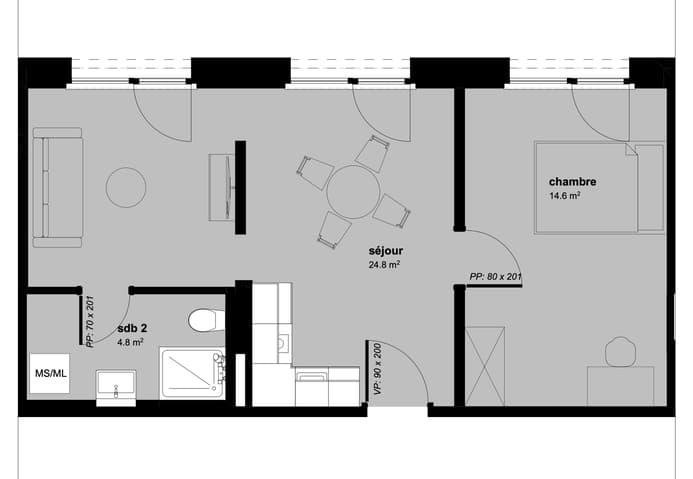Appartement 2.5 pièces à louer à Delémont - image 1/7