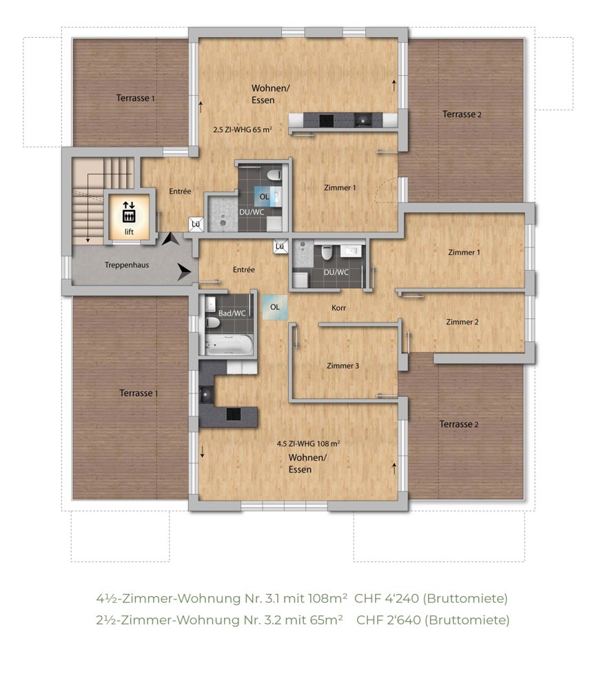 3.5 rooms Apartment for rent in Siebnen - image 1/9