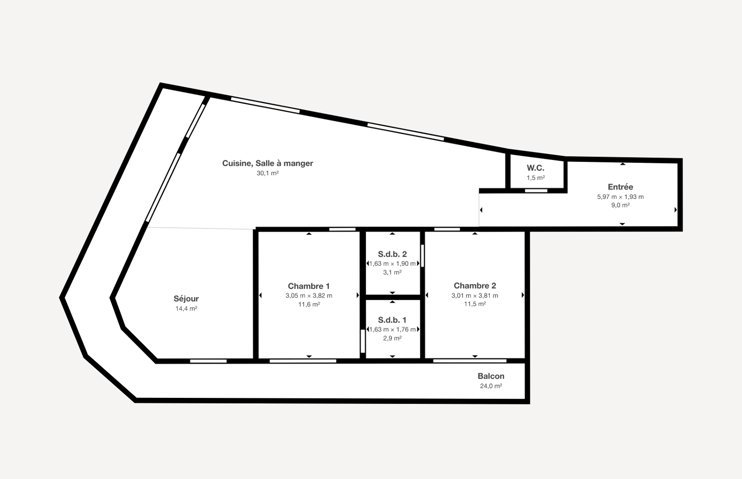 2 rooms Apartment for rent in Crissier - image 1/9