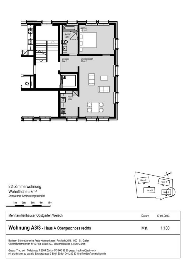 2.5 Zimmer Wohnung zu vermieten in Weiach - Bild 1/7