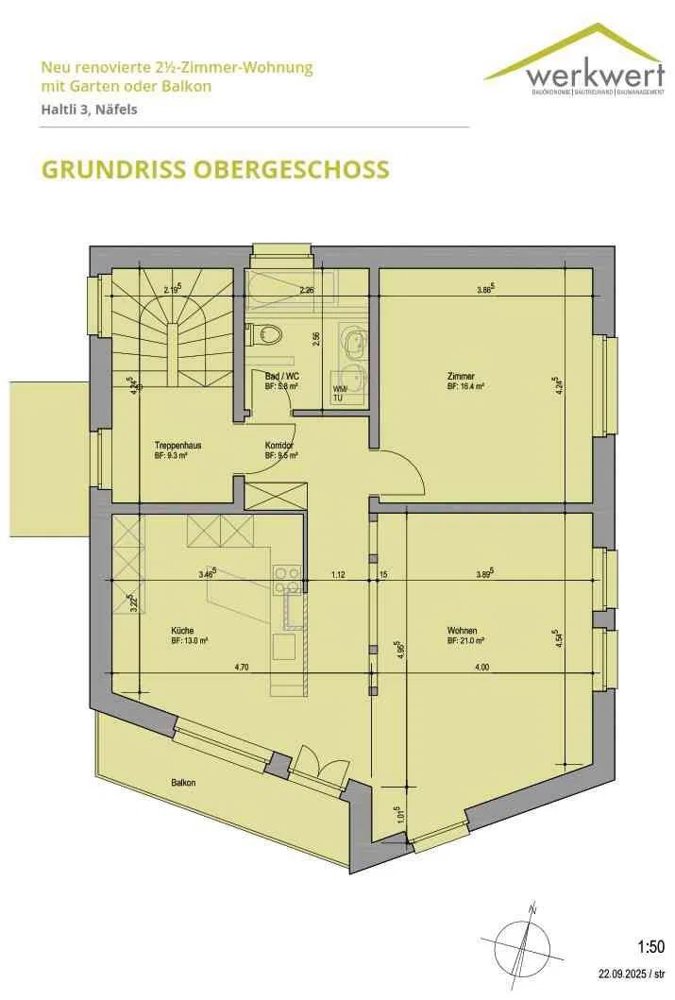 2.5 Zimmer Wohnung zu vermieten in Näfels - Bild 1/9